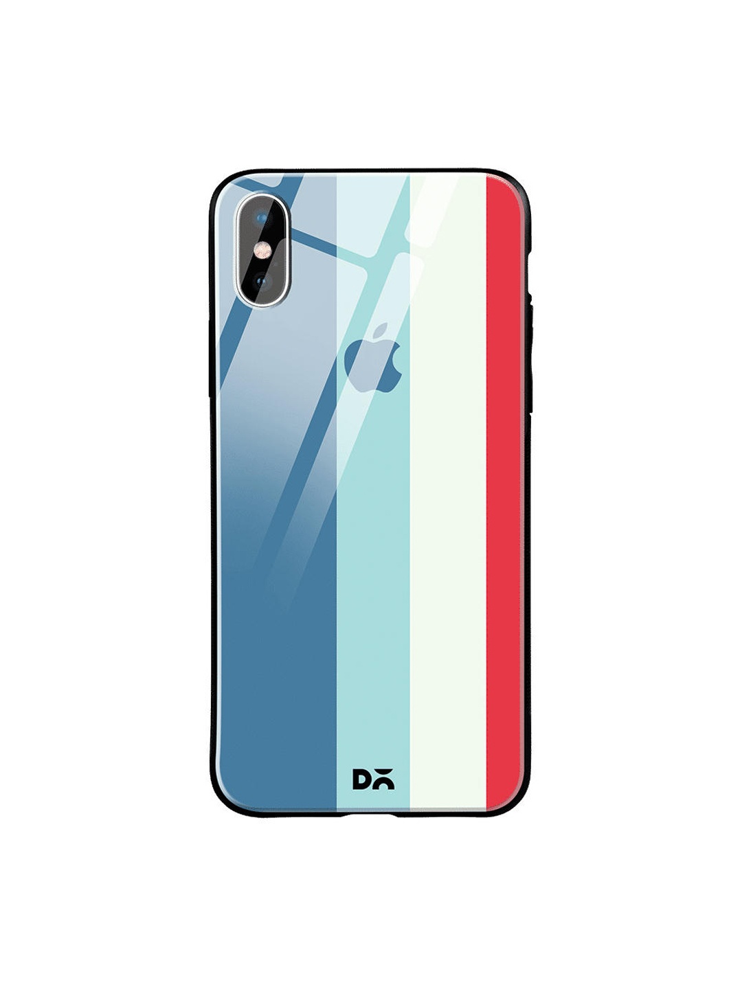 

DailyObjects Blue & White Vertical iPhone XS Glass Case