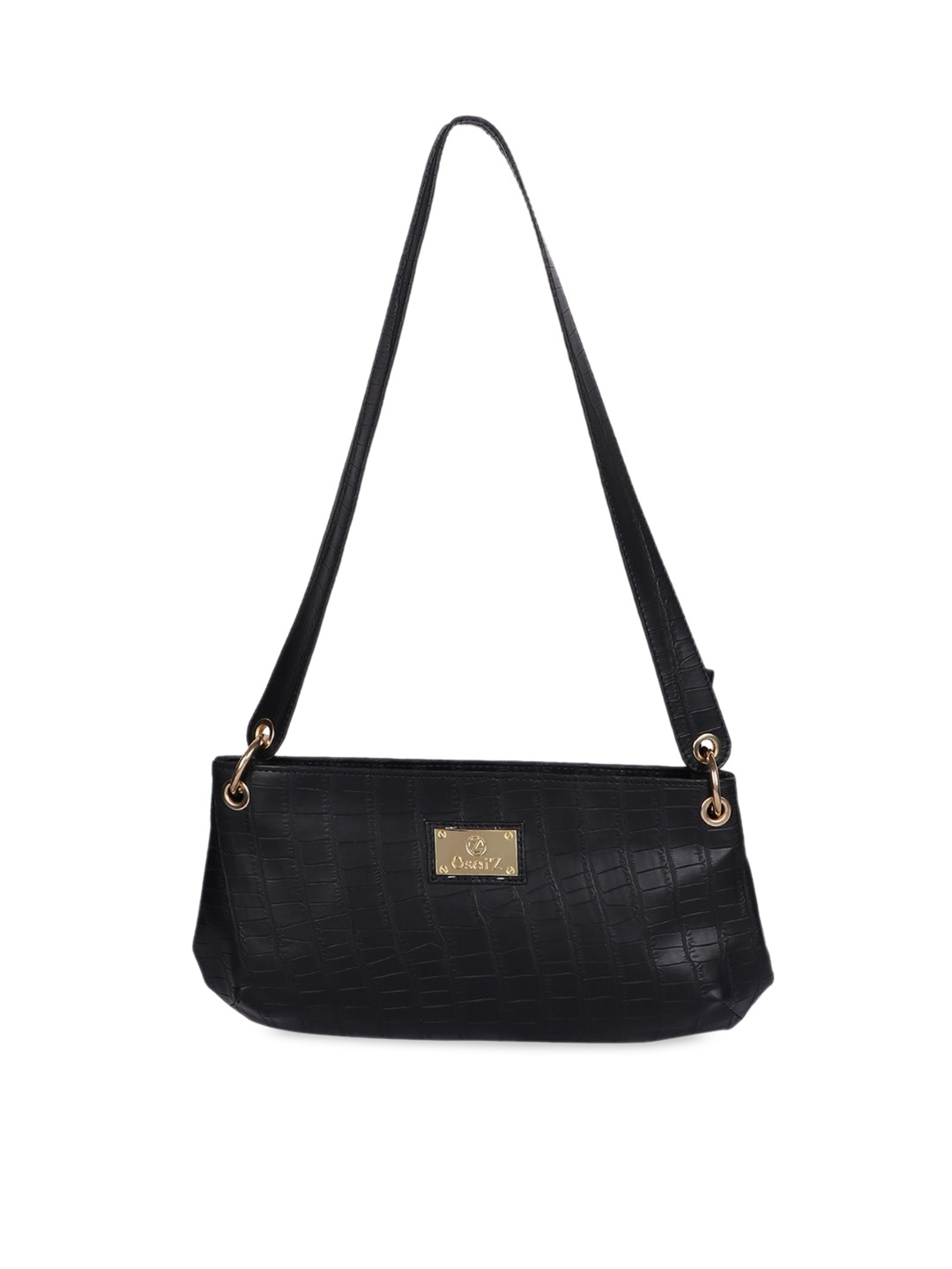 

OsaiZ Black Textured Sling Bag