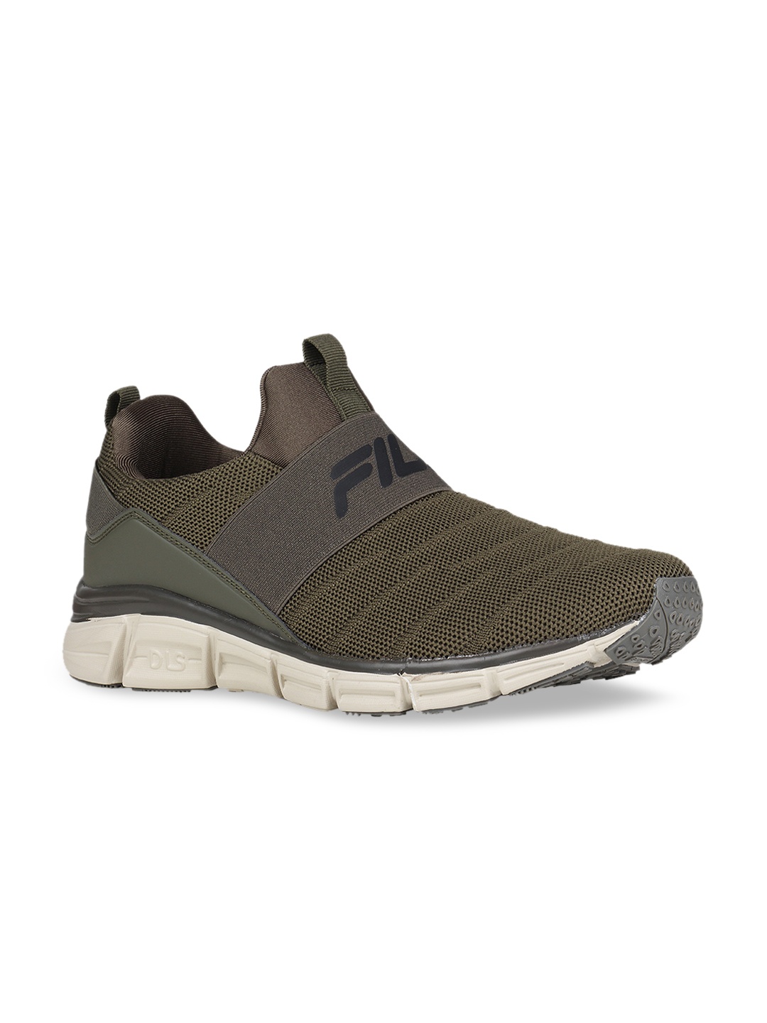 

FILA Men Olive Green PU Running Shoes