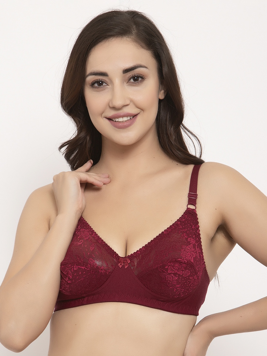 

GRACIT Maroon Solid Non-Wired Non Padded Everyday Bra PW3-14
