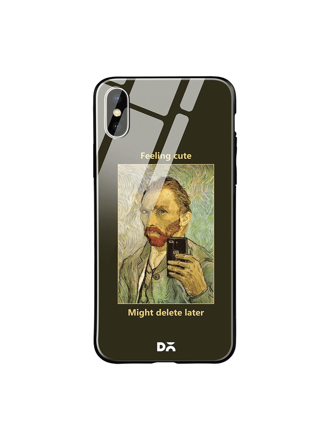 

DailyObjects Black & Yellow Feeling Cute iPhone XS Glass Case