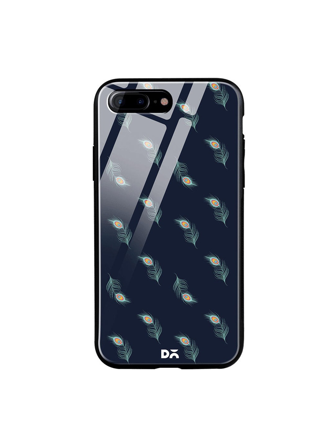 

DailyObjects Navy Blue Feathers iPhone 7 Plus Glass Case