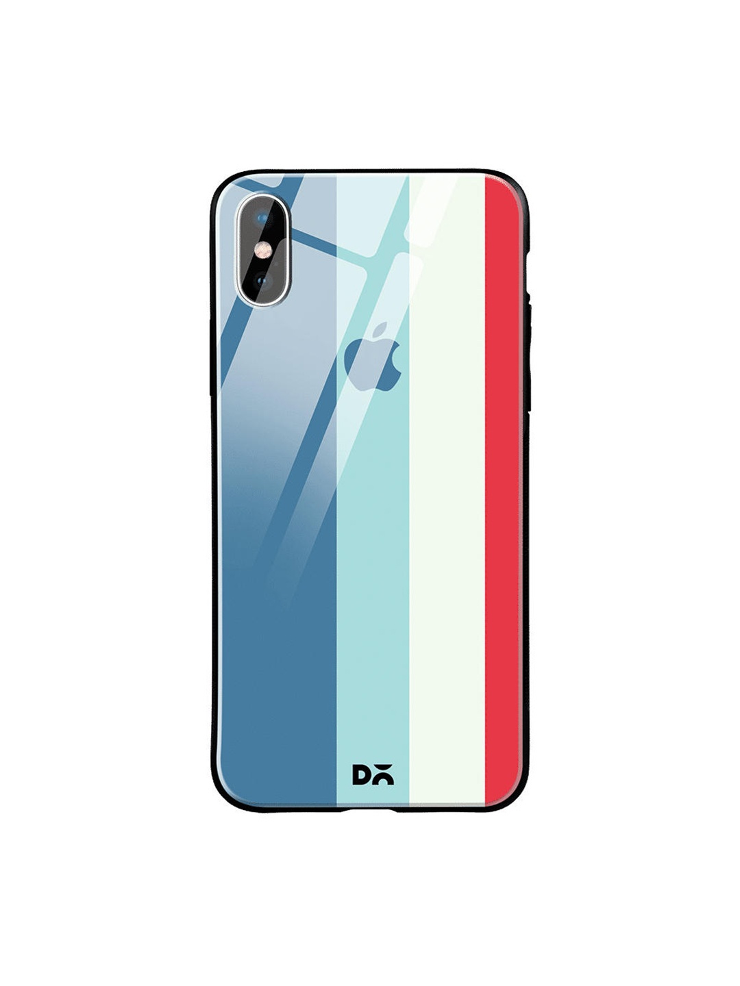 

DailyObjects Blue & White Vertical iPhone X Glass Case
