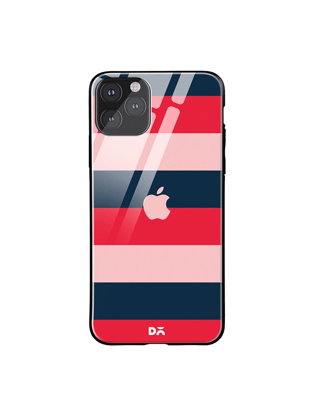 

DailyObjects Pink & Red Dark Lines iPhone 11 Pro Max Glass Case