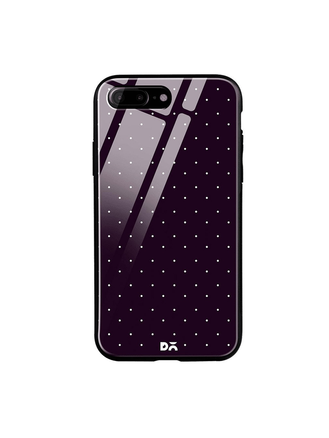 

DailyObjects Purple & White Constellation Dots Plum iPhone 8 Plus Glass Case