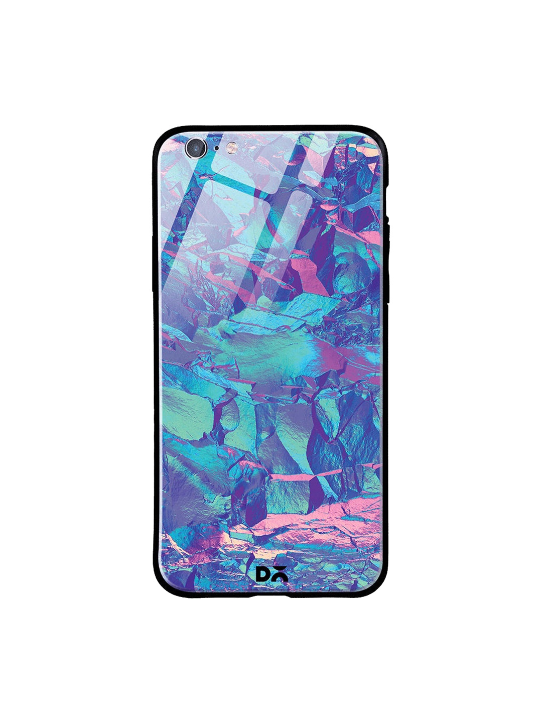 

DailyObjects Blue & Pink Frosted Holo Stone iPhone 6S Glass Case