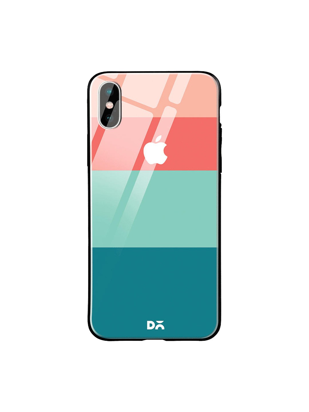 

DailyObjects Teal Green & Pink Sweet Quad iPhone XS Glass Case