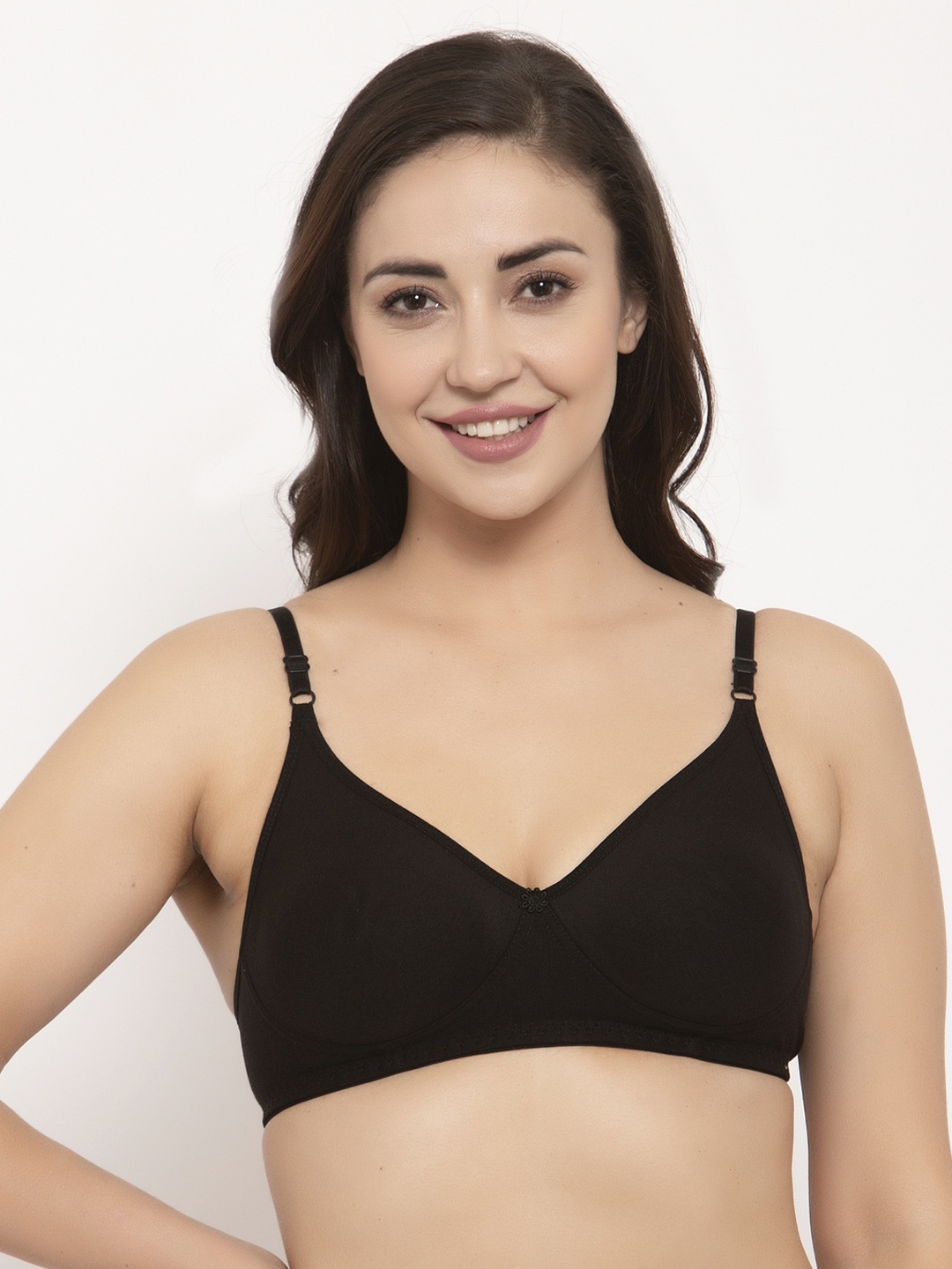 

GRACIT Black Solid Non-Wired Non Padded Everyday Bra PW2-01