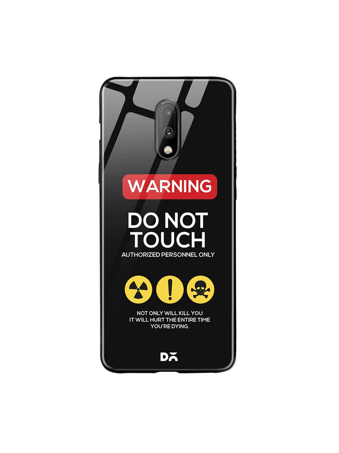 

DailyObjects Black & White Do Not Touch OnePlus 7 Glass Cover