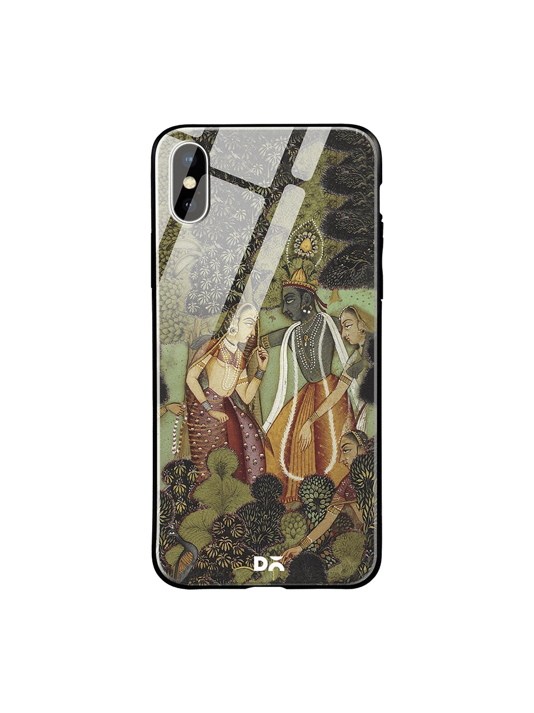 

DailyObjects Green & Yellow Krishna iPhone XS Max Glass Case