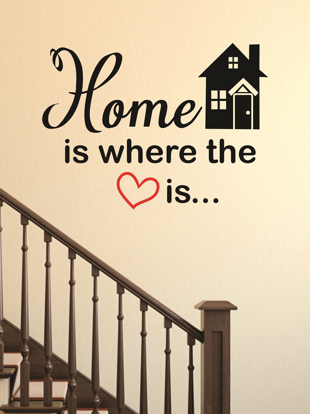 

WALLSTICK Black & Red Home Large Vinyl Wall Sticker