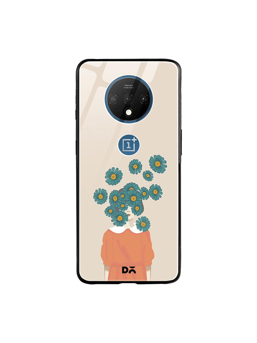 

DailyObjects Beige & Green Beautiful Daydreams OnePlus 7T Glass Case