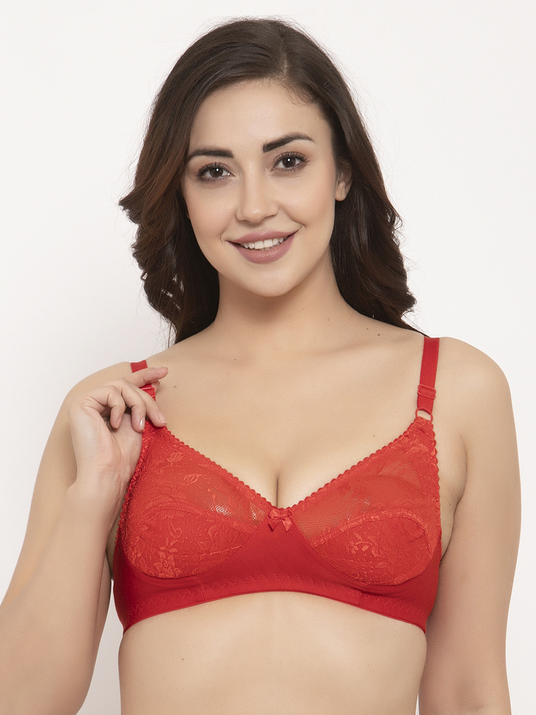 

GRACIT Red Lace Non-Wired Non Padded Everyday Bra PW3-03