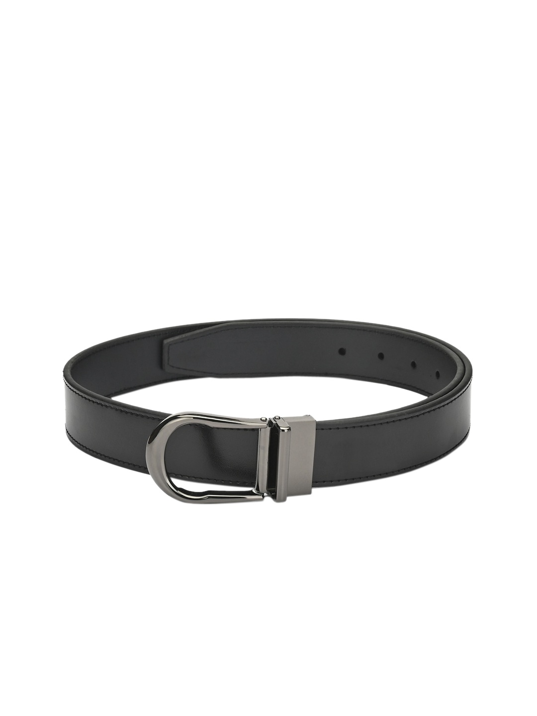 

Pacific Gold Men Black Solid Belt