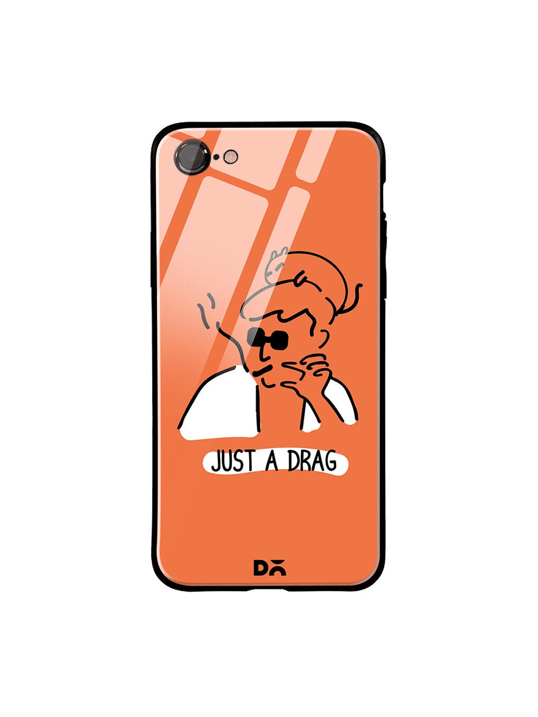 

DailyObjects Orange & White Just A Drag iPhone 8 Glass Case