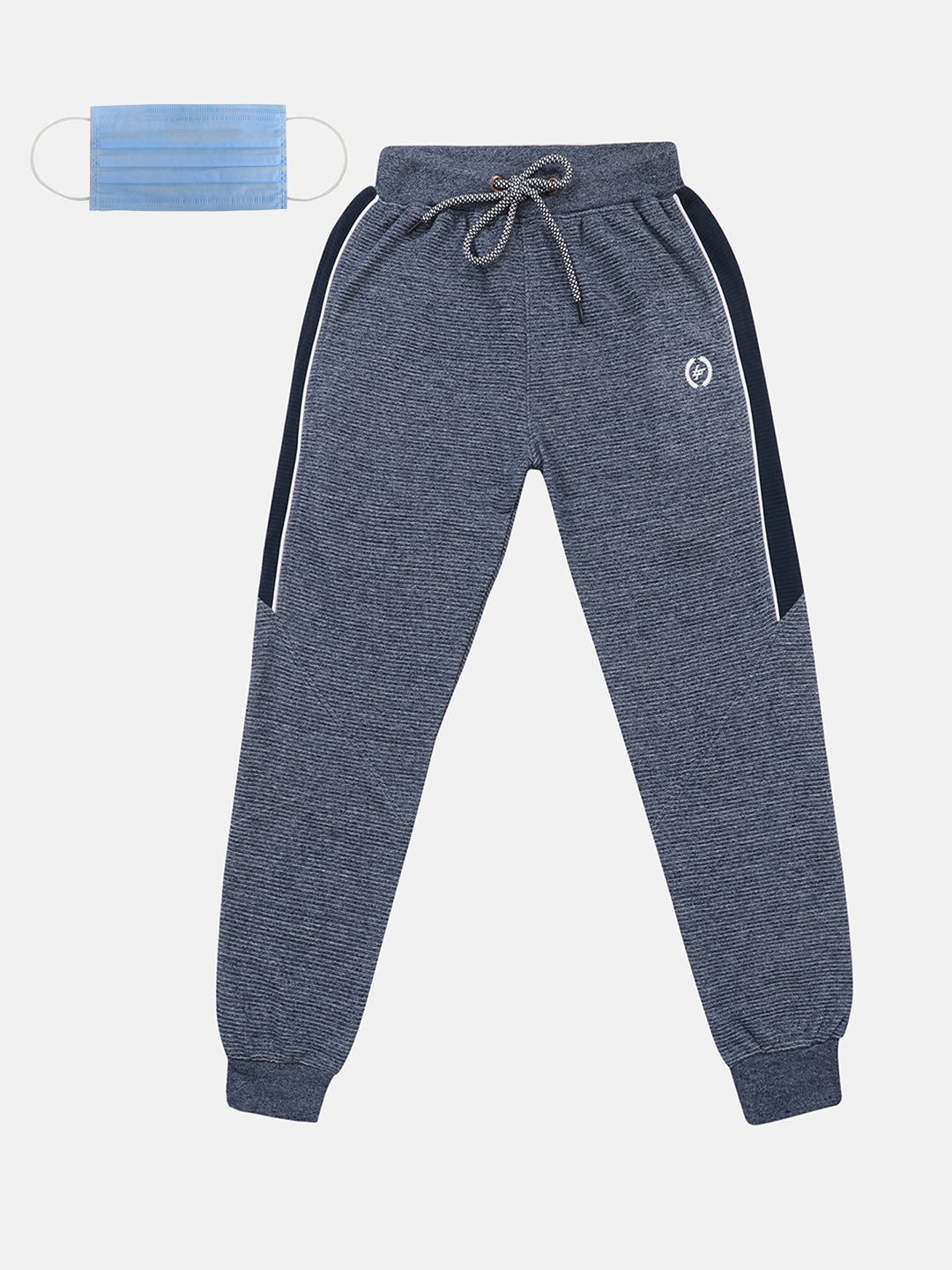 

Lil Tomatoes Boys Grey Self-Design Straight-Fit Joggers