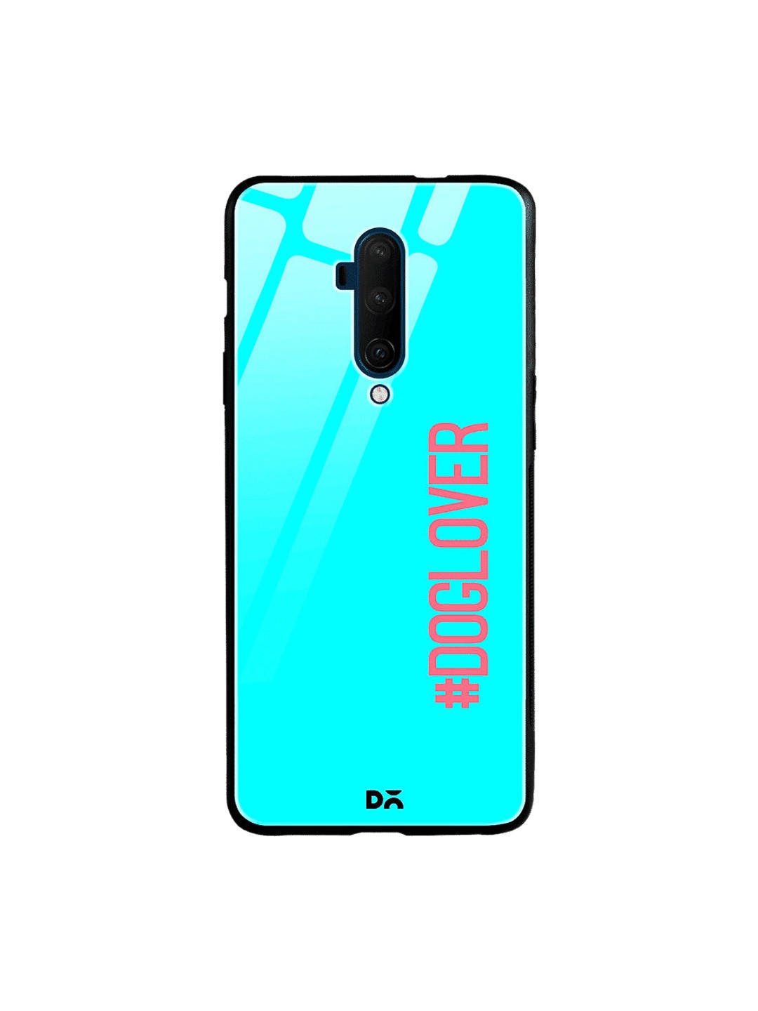 

DailyObjects Turquoise Blue & Pink Dog Lover OnePlus 7 Pro Glass Case