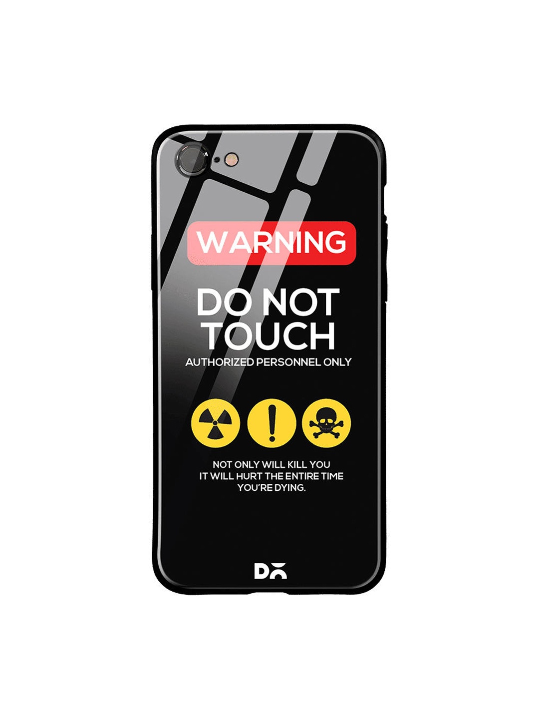 

DailyObjects Black & White Do Not Touch iPhone 8 Glass Case