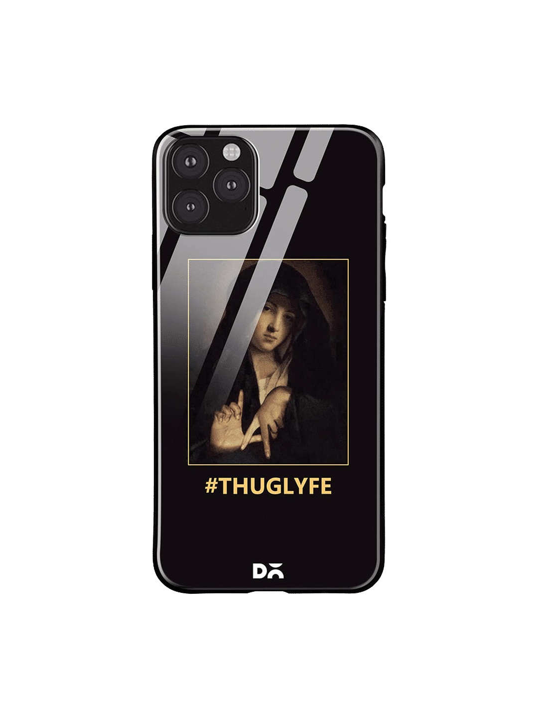 

DailyObjects Black & Brown Thug Lyfe iPhone 11 Pro Max Glass Case