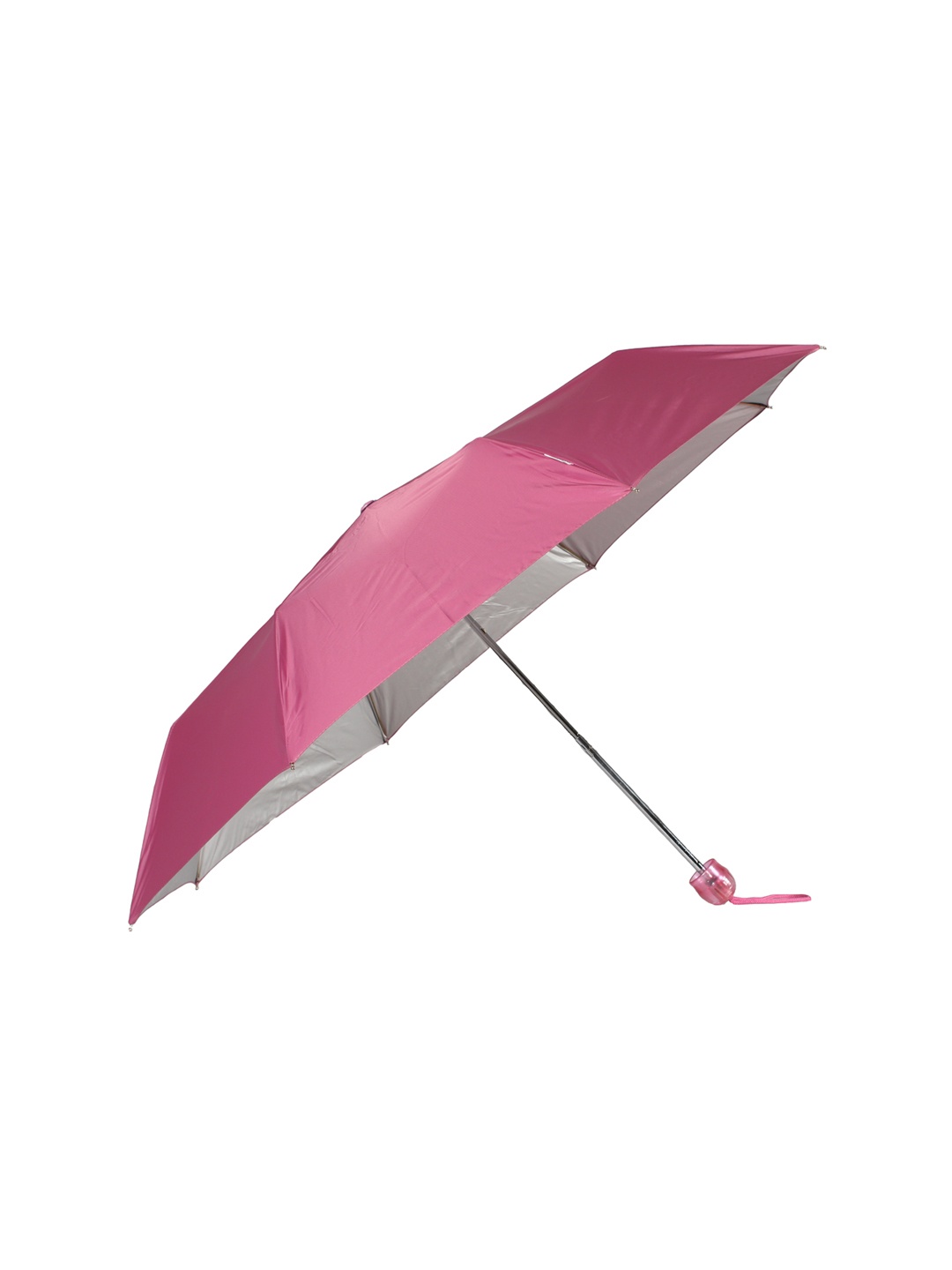 

Johns Unisex Pink Solid Moon Silver 3-Fold Manual Umbrella