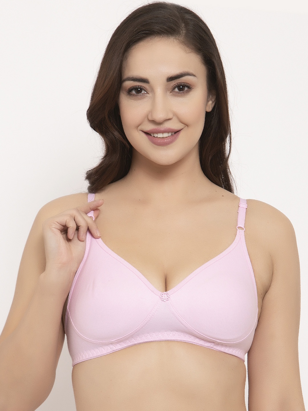 

GRACIT Baby Pink Solid Non-Wired Non Padded Everyday Bra PW2-10-30B