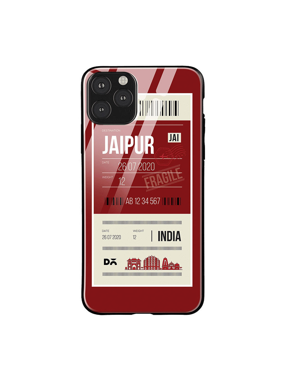 

DailyObjects Maroon & Beige Jaipur City Tag iPhone 11 Pro Glass Cover