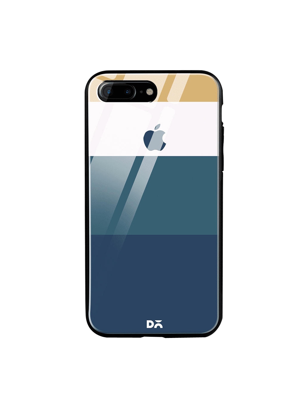 

DailyObjects Blue & Brown Subtle Quad iPhone 8 Plus Glass Case