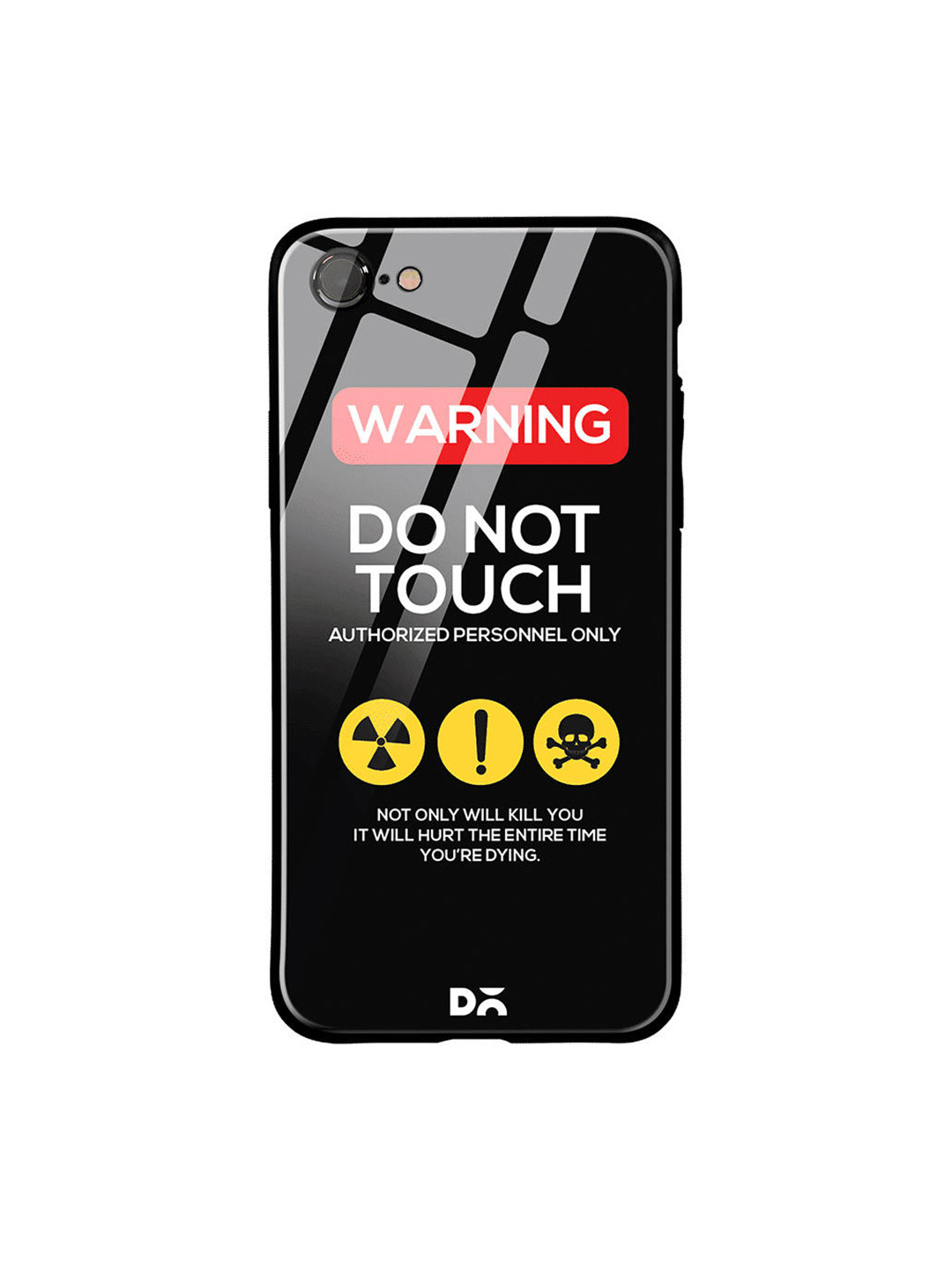 

DailyObjects Black & Yellow Do Not Touch iPhone 7 Glass Cover