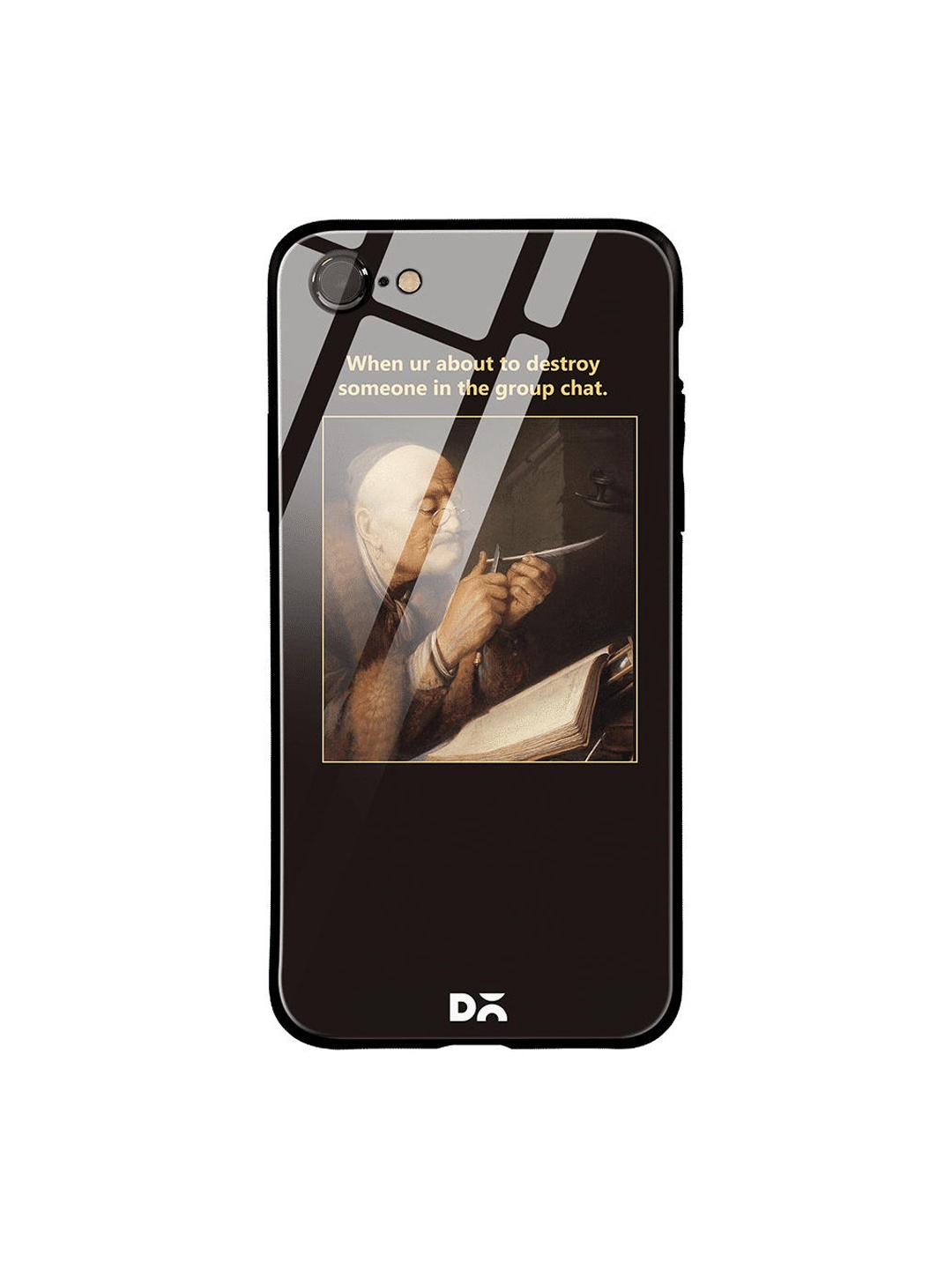 

DailyObjects Black & Brown Group Chat iPhone 7 Glass Case