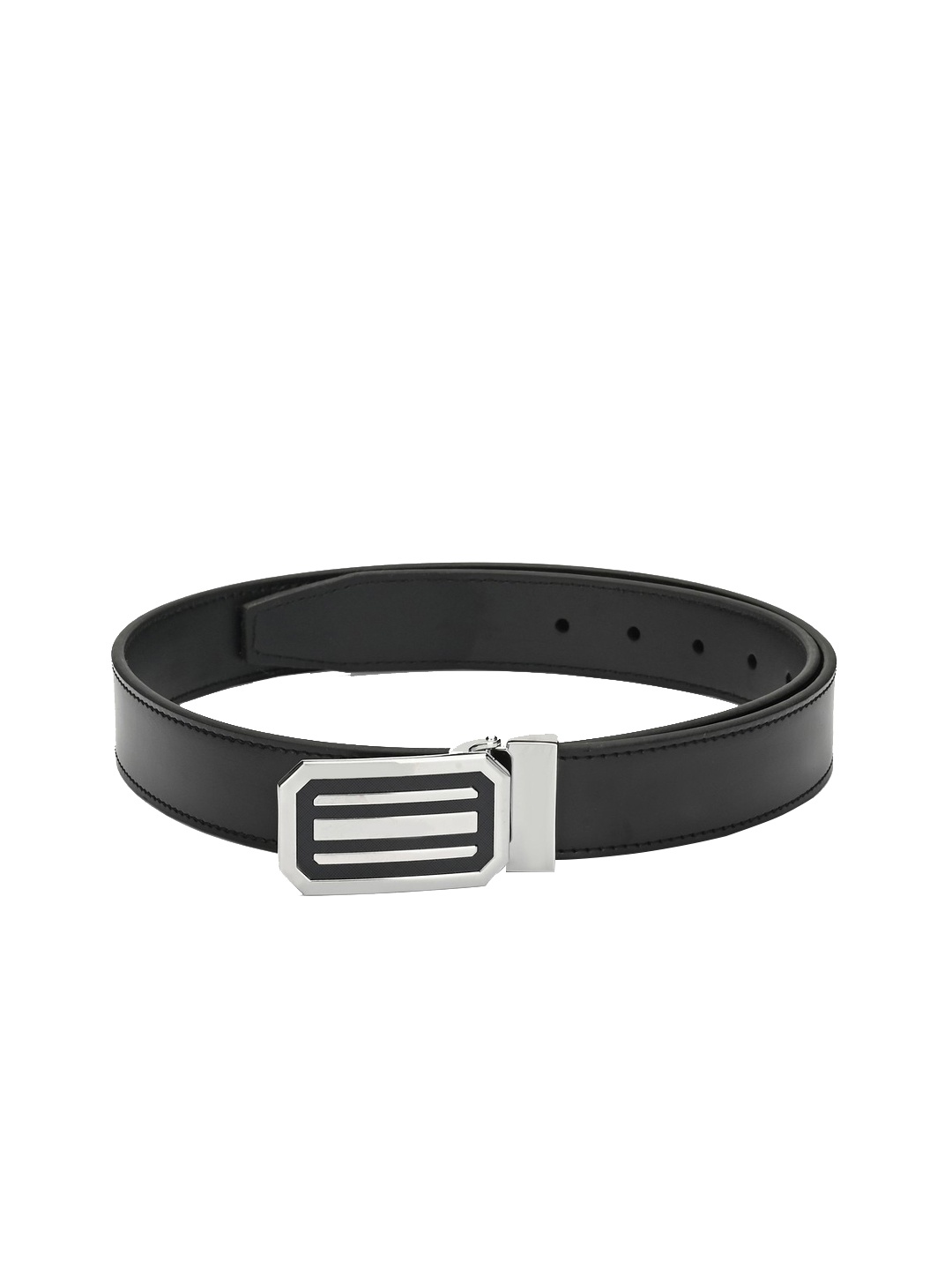 

Pacific Gold Men Black Reversible Solid Belt