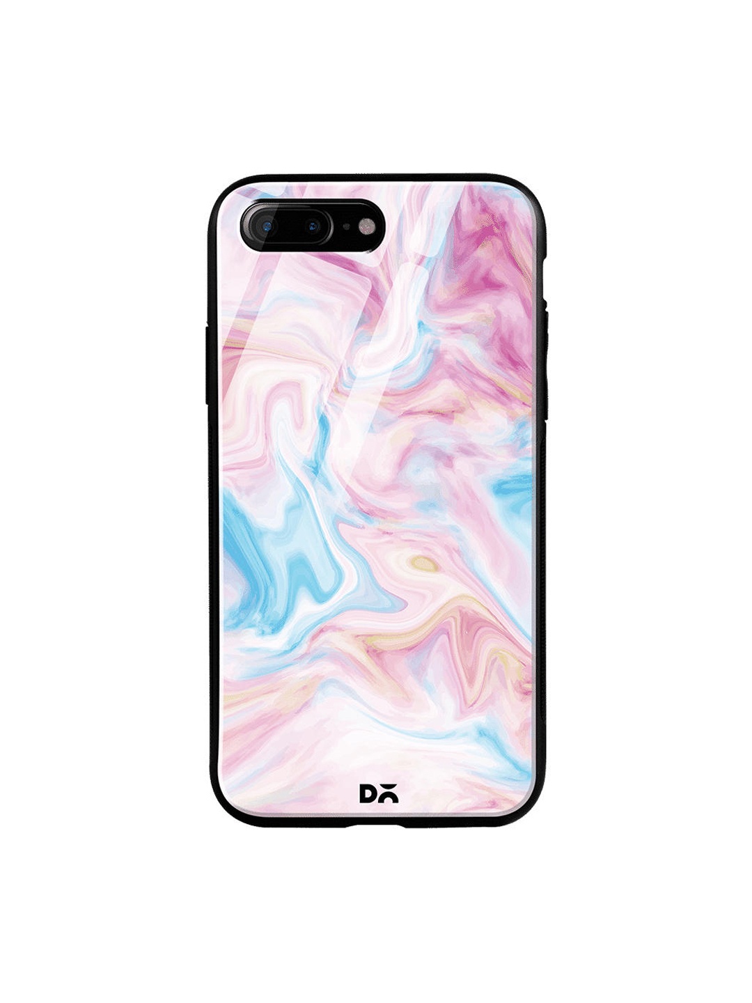 

DailyObjects Pink & Blue Pastel Marble iPhone 8 Plus Glass Case
