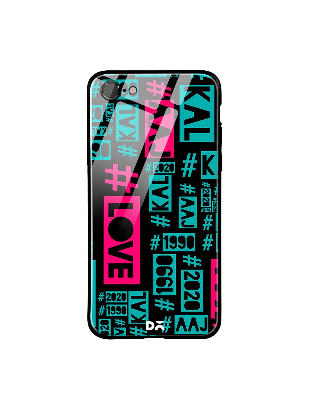 

DailyObjects Black & Blue Love Stories iPhone 7 Glass Case