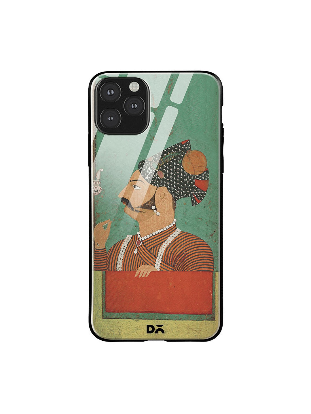 

DailyObjects Green & Black Rajput Facial Hair iPhone 11 Pro Glass Case