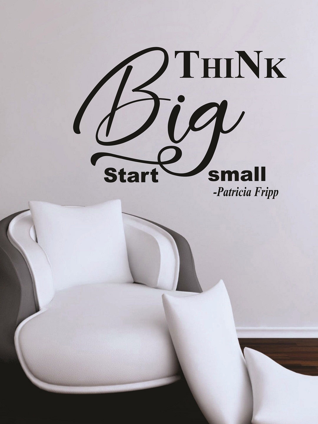 

WALLSTICK Black Think Big Large Vinyl Wall Sticker