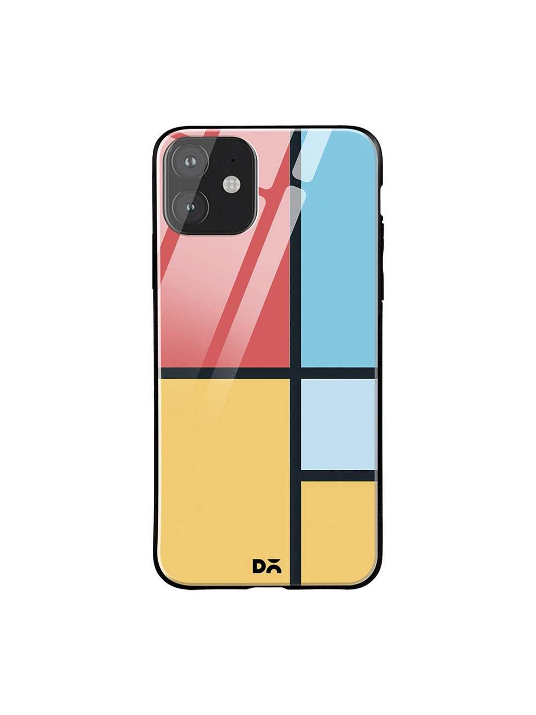 

DailyObjects Coral Pink & Yellow Window iPhone 11 Glass Case