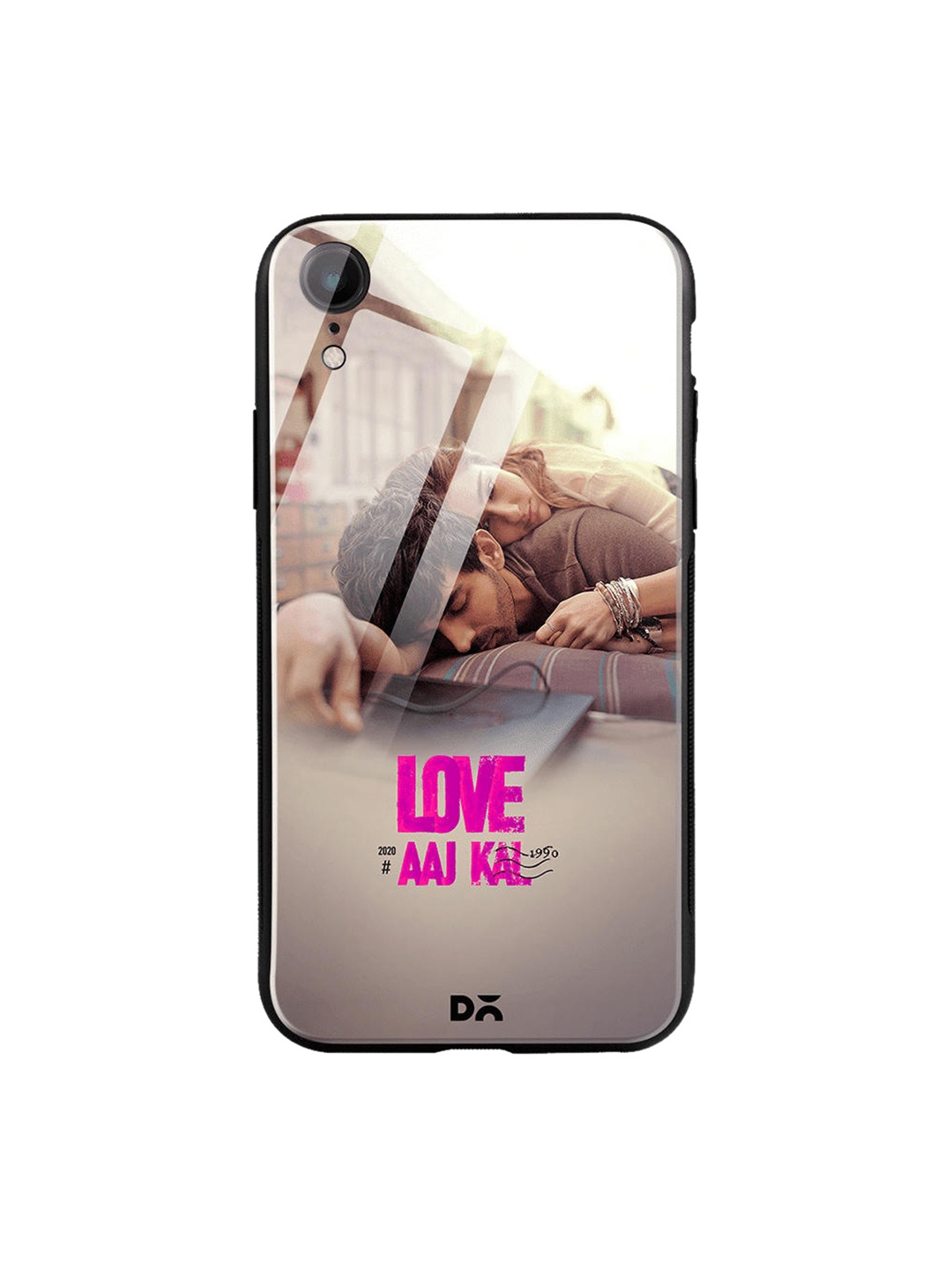 

DailyObjects Beige & Pink Love Aaj Kal iPhone XR Glass Case