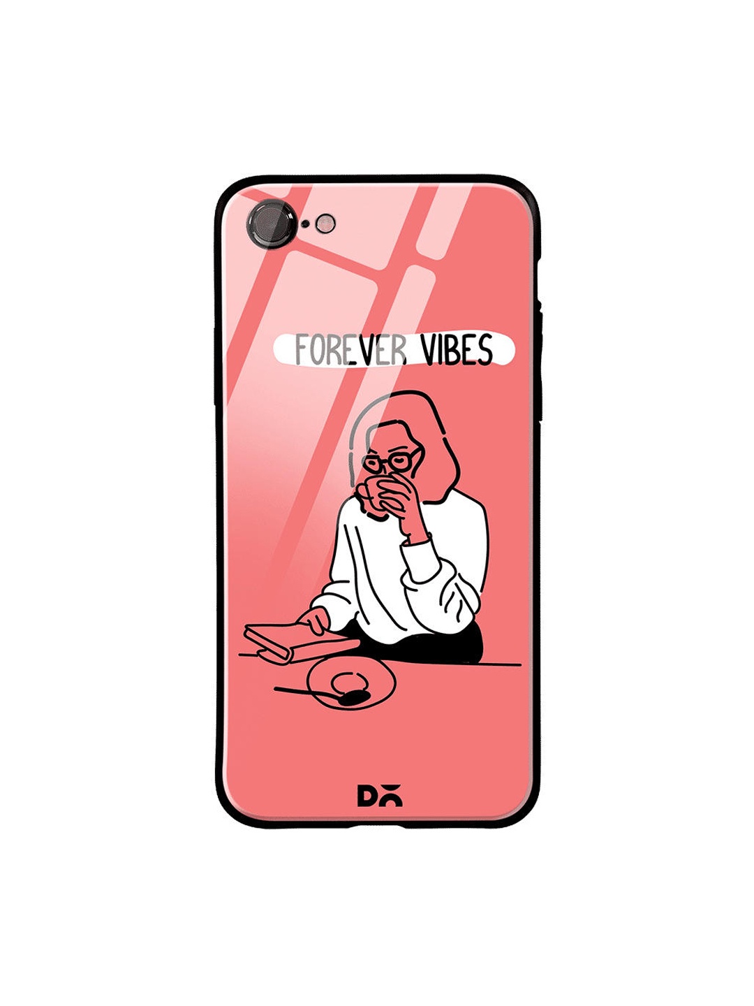 

DailyObjects Pink & White Forever Vibes iPhone 7 Glass Case