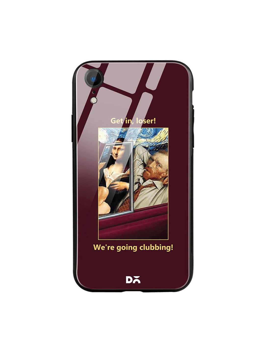 

DailyObjects Burgundy & Blue Clubbing iPhone XR Glass Case