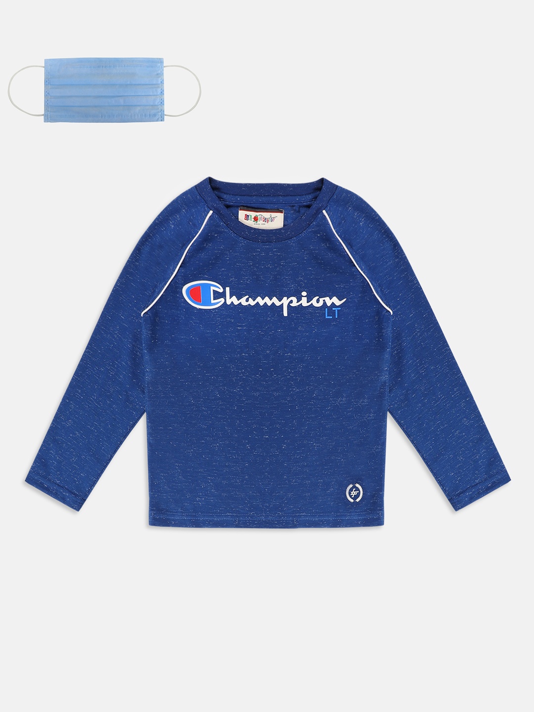 

Lil Tomatoes Boys Blue Solid Round Neck Pure Cotton T-shirt