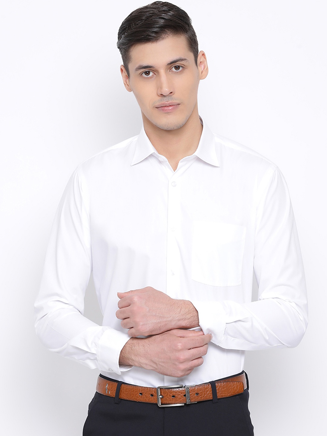 

Richlook Men White Regular Fit Solid Formal Shirt