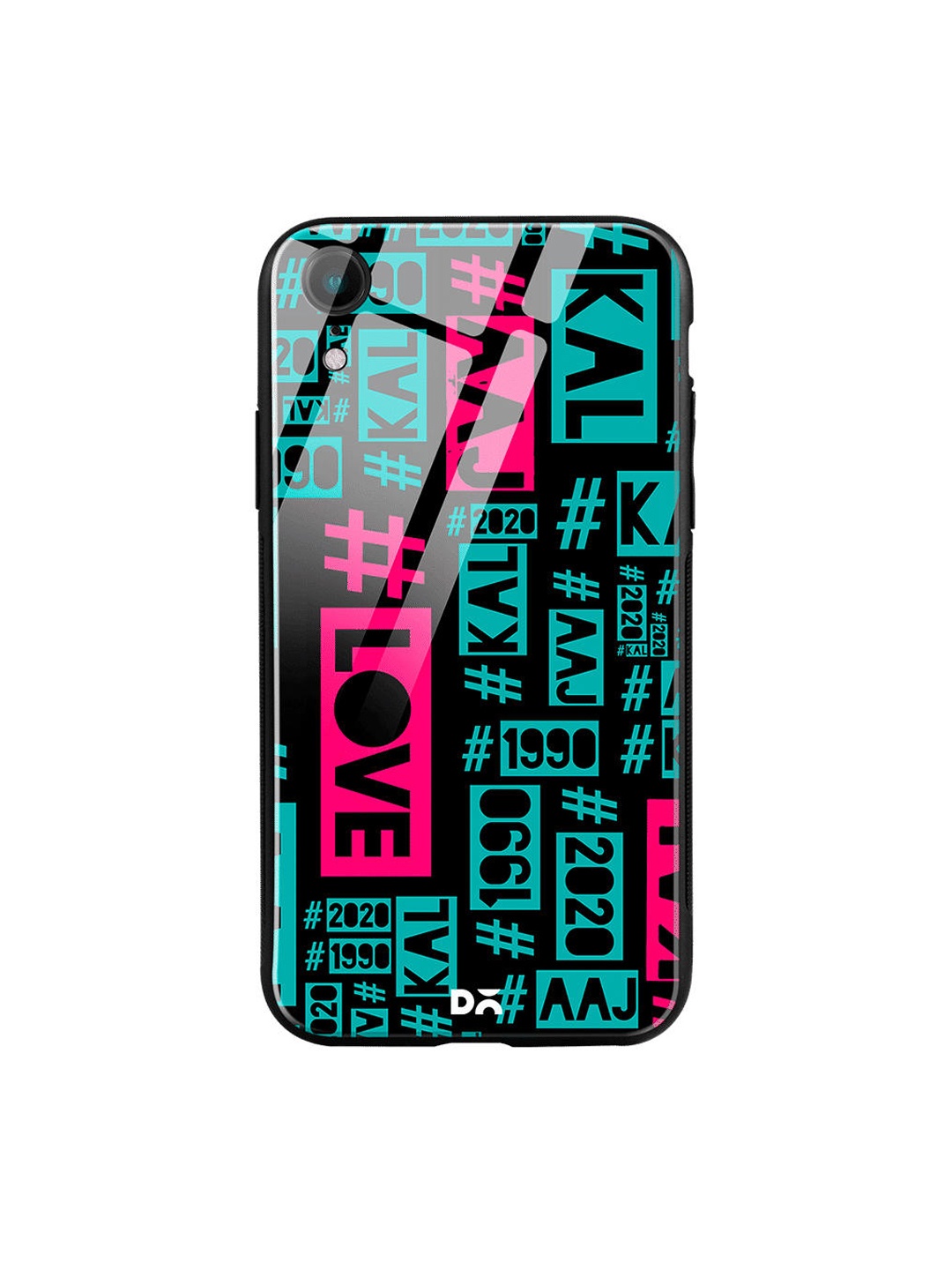 

DailyObjects Black & Blue Love Stories iPhone XR Glass Case