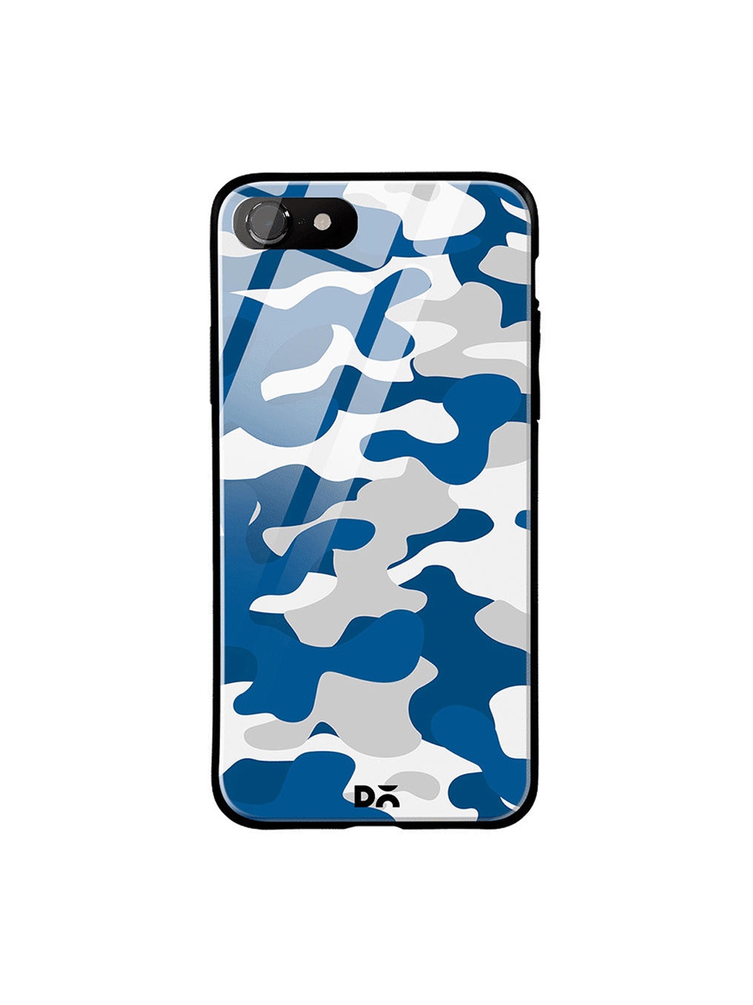 

DailyObjects Blue & Grey Camouflage iPhone 7 Glass Case