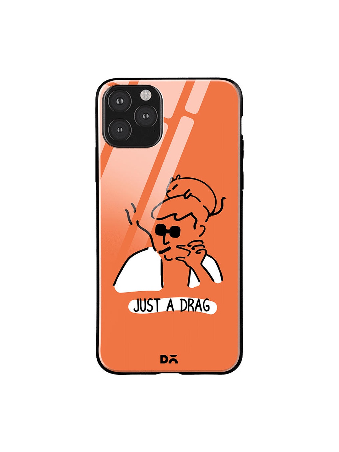 

DailyObjects Orange & White Just A Drag iPhone 11 Pro Glass Case