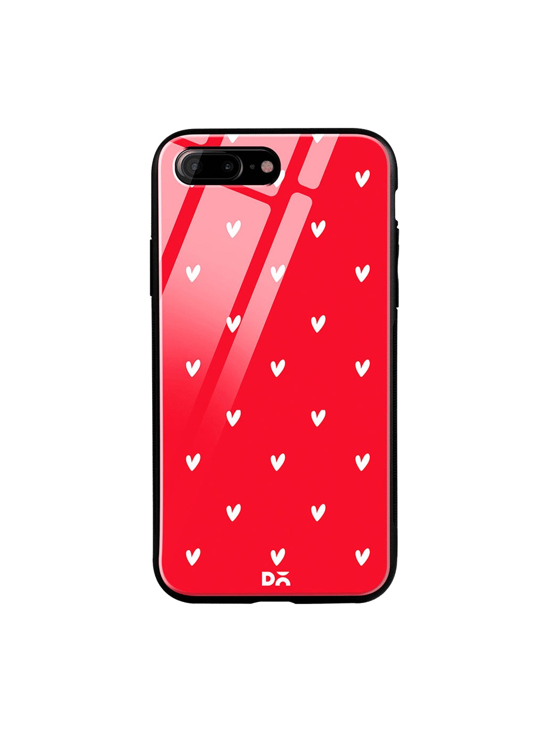 

DailyObjects Red & White Bundle Heart Scarlet iPhone 7 Plus Glass Case
