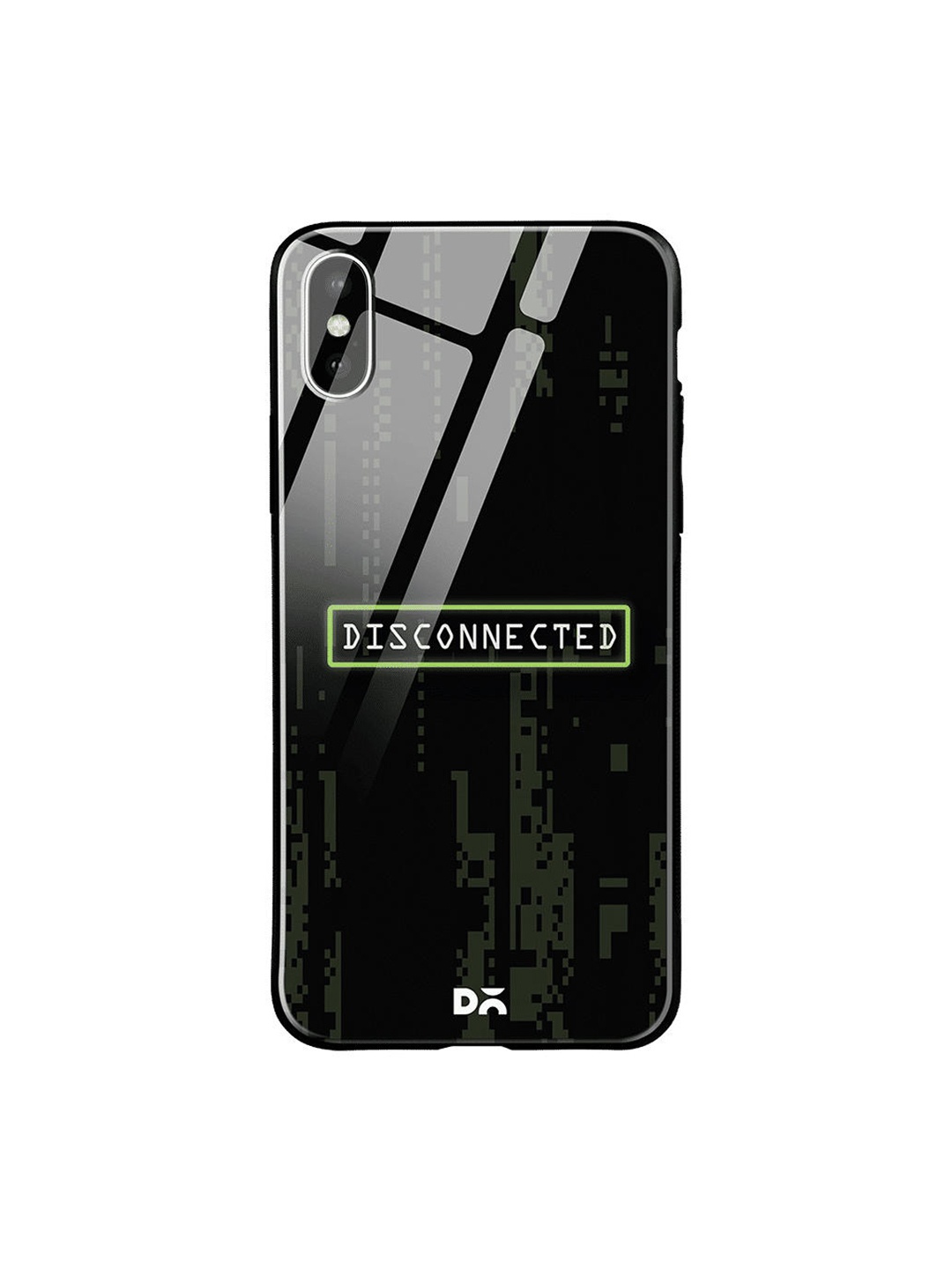 

DailyObjects Black & White Disconnected iPhone X Glass Case