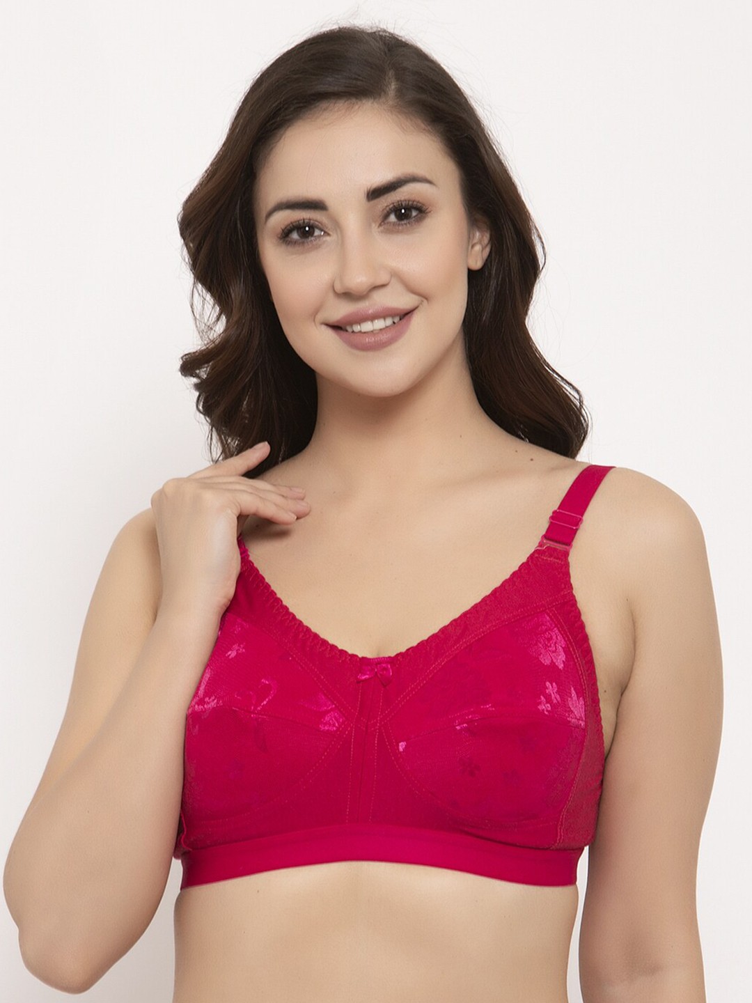 

GRACIT Magenta Self Design Non-Wired Non Padded Everyday Bra PW4-07-30C