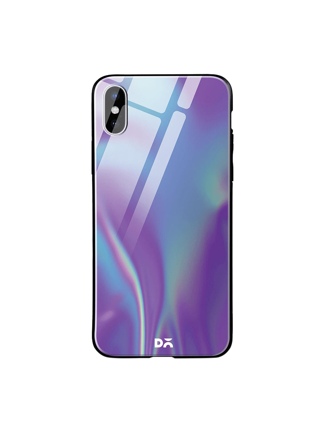 

DailyObjects Blue & Purple Holo Satin iPhone XS Glass Cover