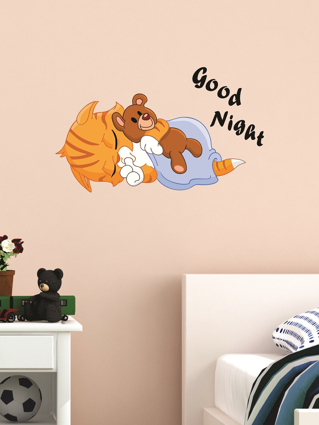 

WALLSTICK Brown & Blue Good Night Large Vinyl Wall Sticker