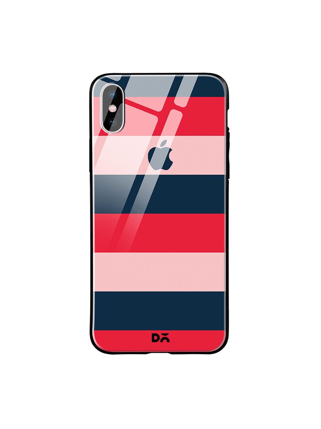 

DailyObjects Pink & Red Dark Lines iPhone XS Max Glass Case