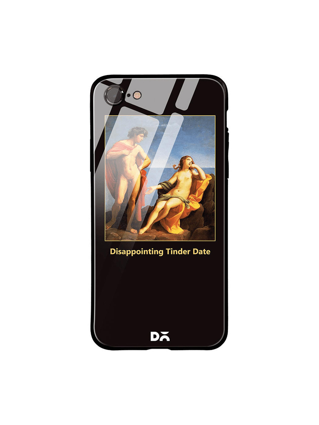 

DailyObjects Black & Beige Disappointaing Date iPhone 7 Glass Case, Multi